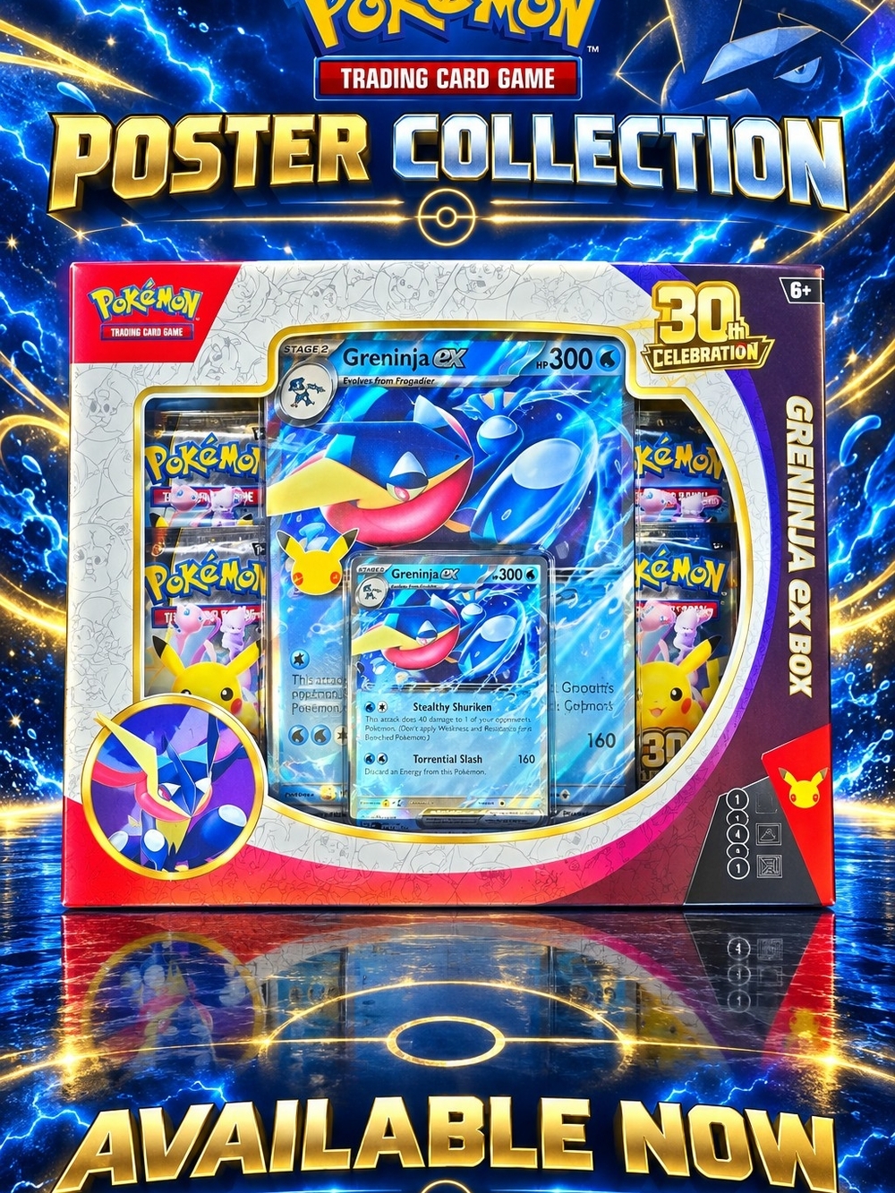 Greninja EX Poster Collection Box - Blue
